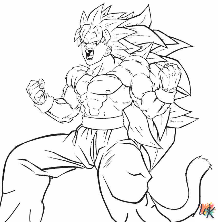 coloriage Sangoku  en ligne pour bebe de 2 ans