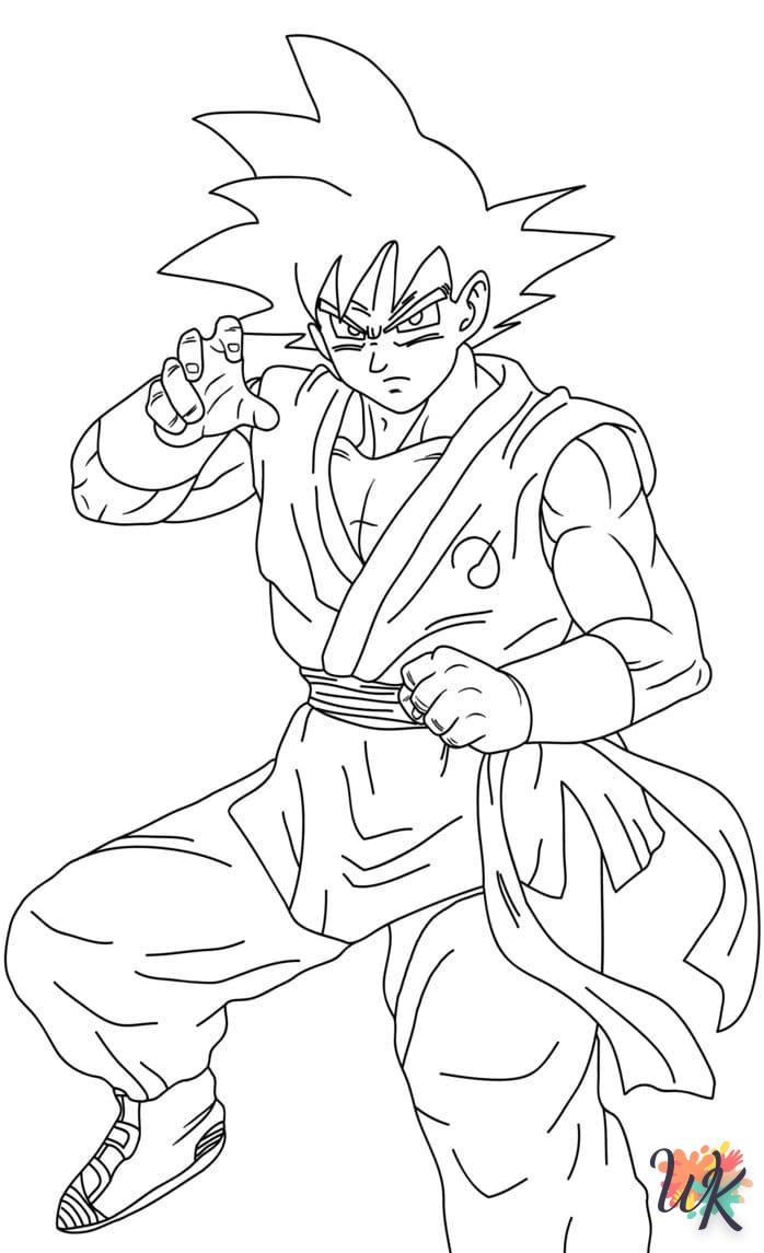 coloriage Sangoku  à numéro adulte en ligne gratuit