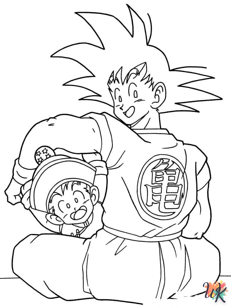 coloriage Sangoku  pour enfant de 10 ans