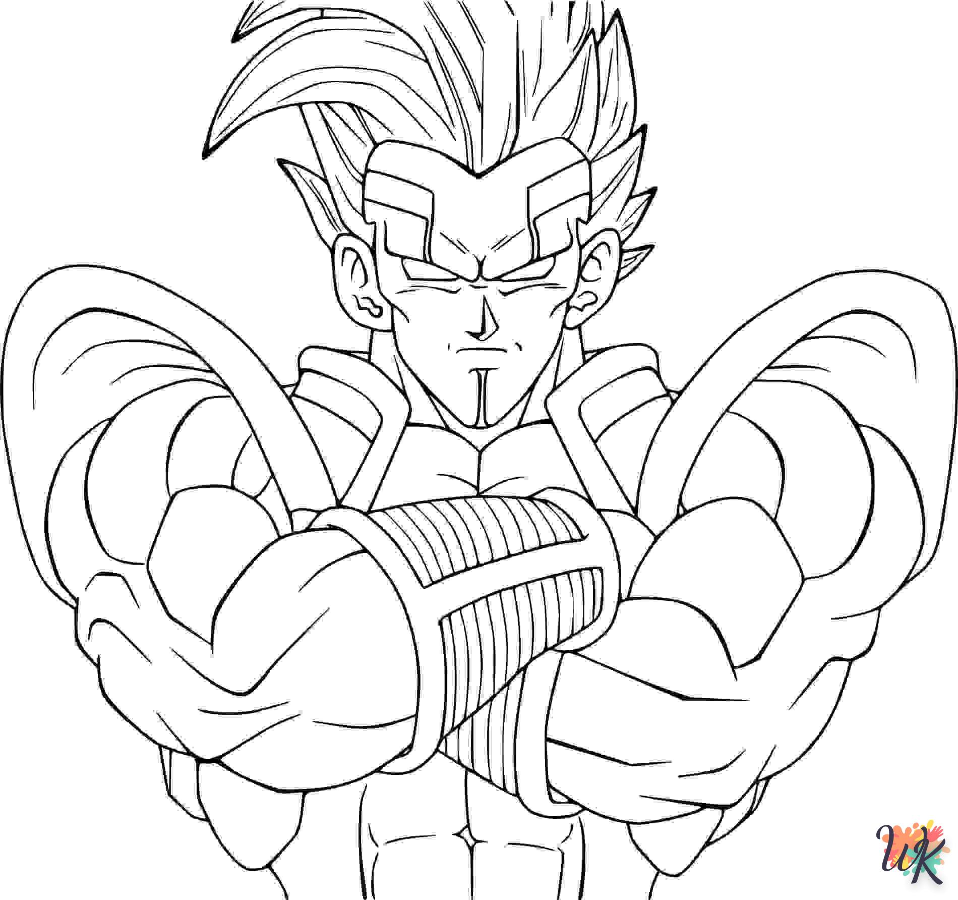 coloriage Sangoku  à imprimer pour enfants