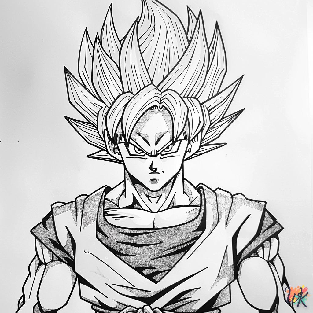 coloriage Sangoku  à imprimer pour enfant de 4 ans