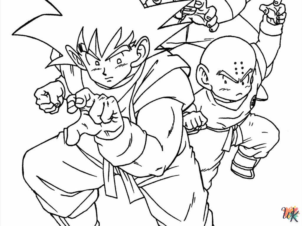 coloriage Sangoku  et decoupage