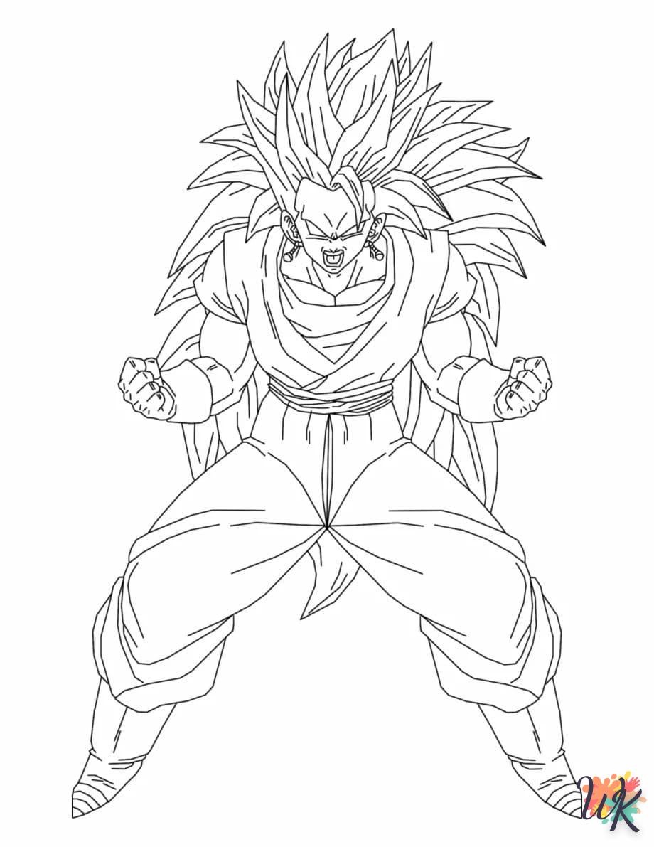 coloriage Sangoku  à numéro adulte en ligne gratuit