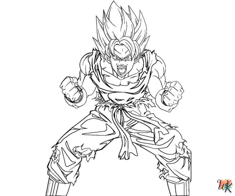 coloriage Sangoku  pour enfant a imprimer gratuit