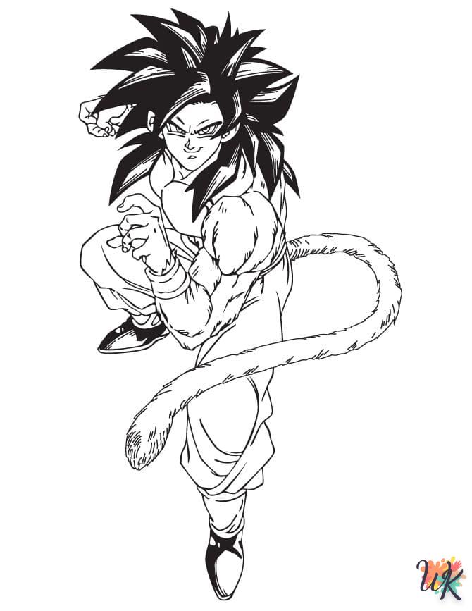 coloriage Sangoku  à imprimer pour enfant de 8 ans