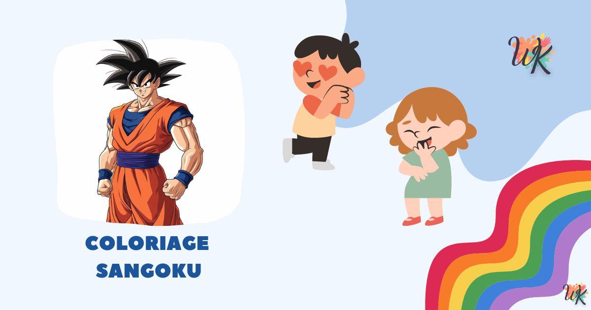 Coloriage Sangoku super-héros d'enfance pour enfants 9 Coloriage Sangoku super-héros d’enfance pour enfants