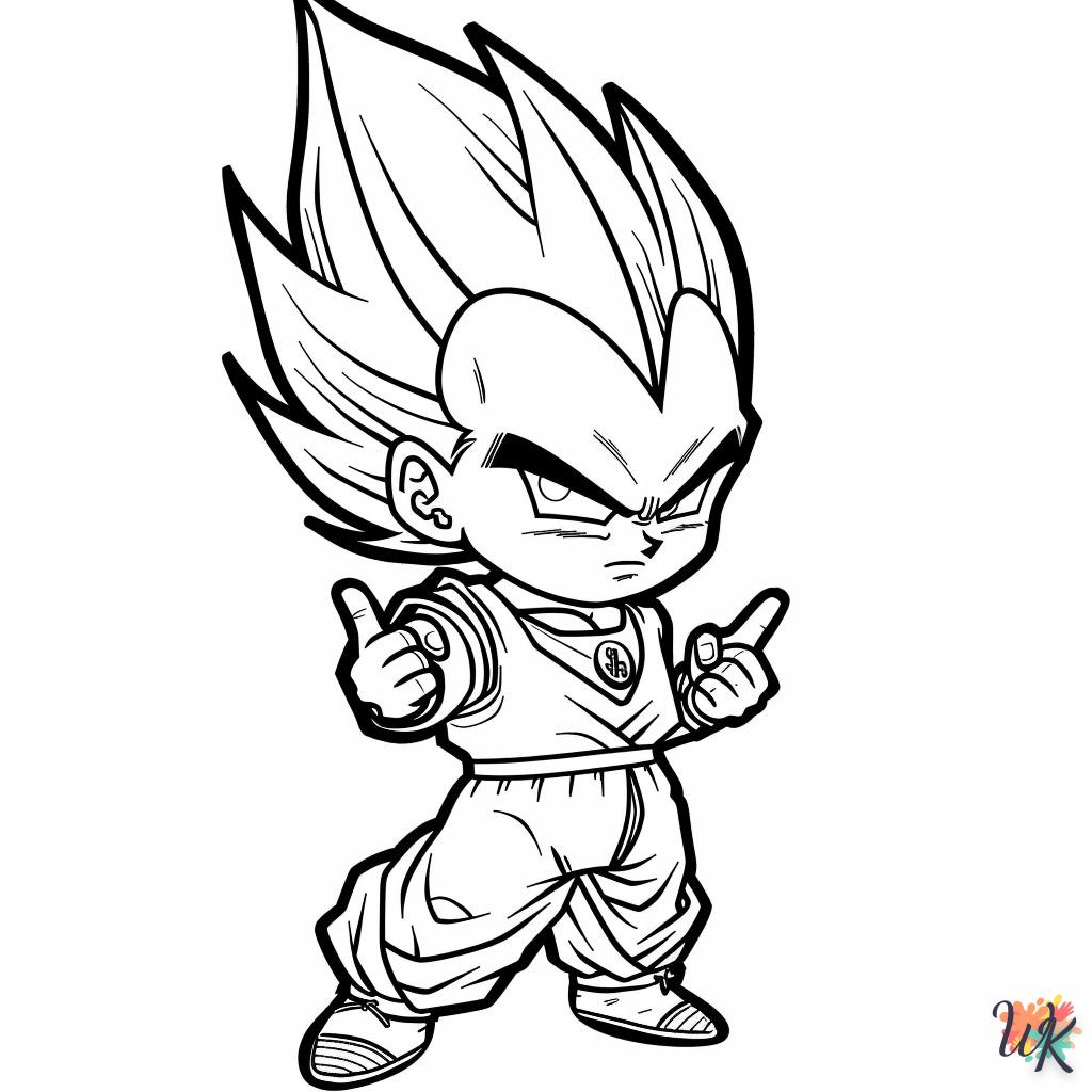 coloriage Vegeta  en ligne maternelle