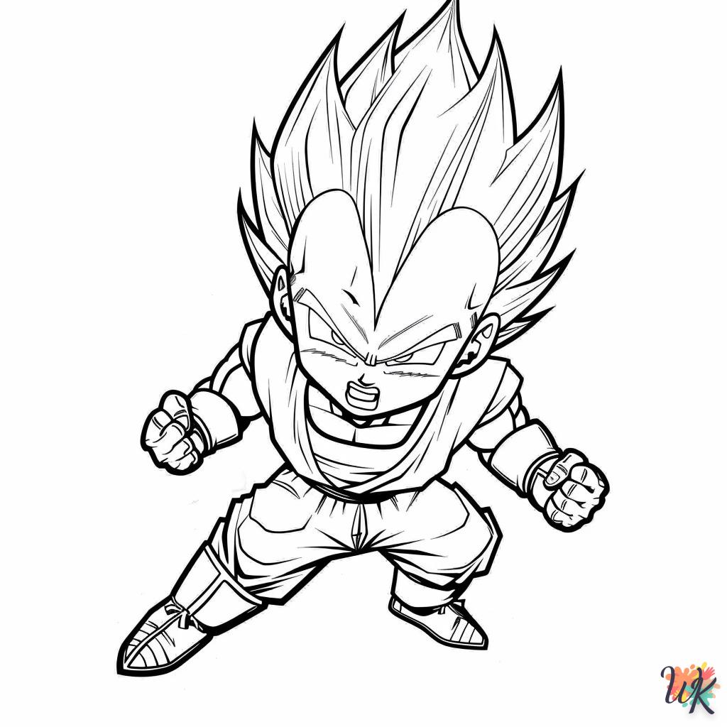 coloriage Vegeta  pour enfant de 6 ans