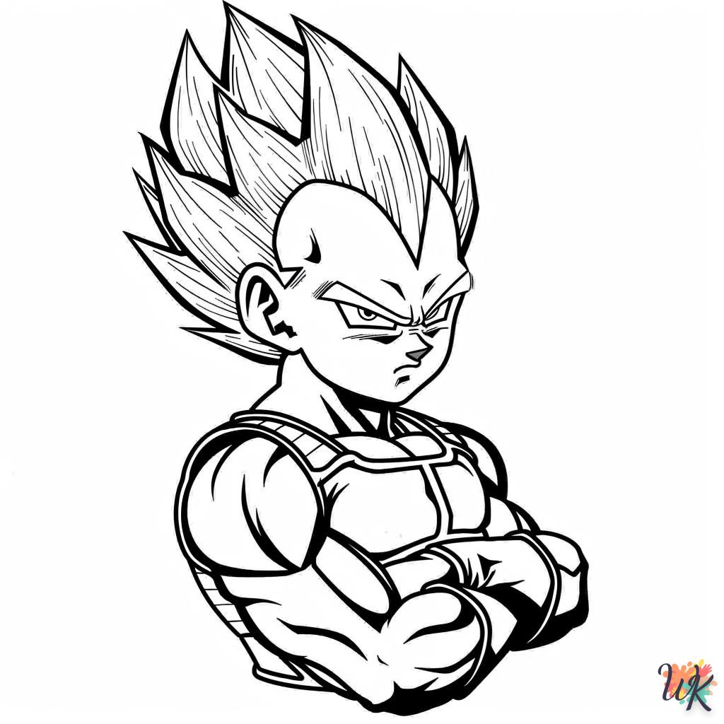 coloriage Vegeta  a imprimer enfant 6 ans