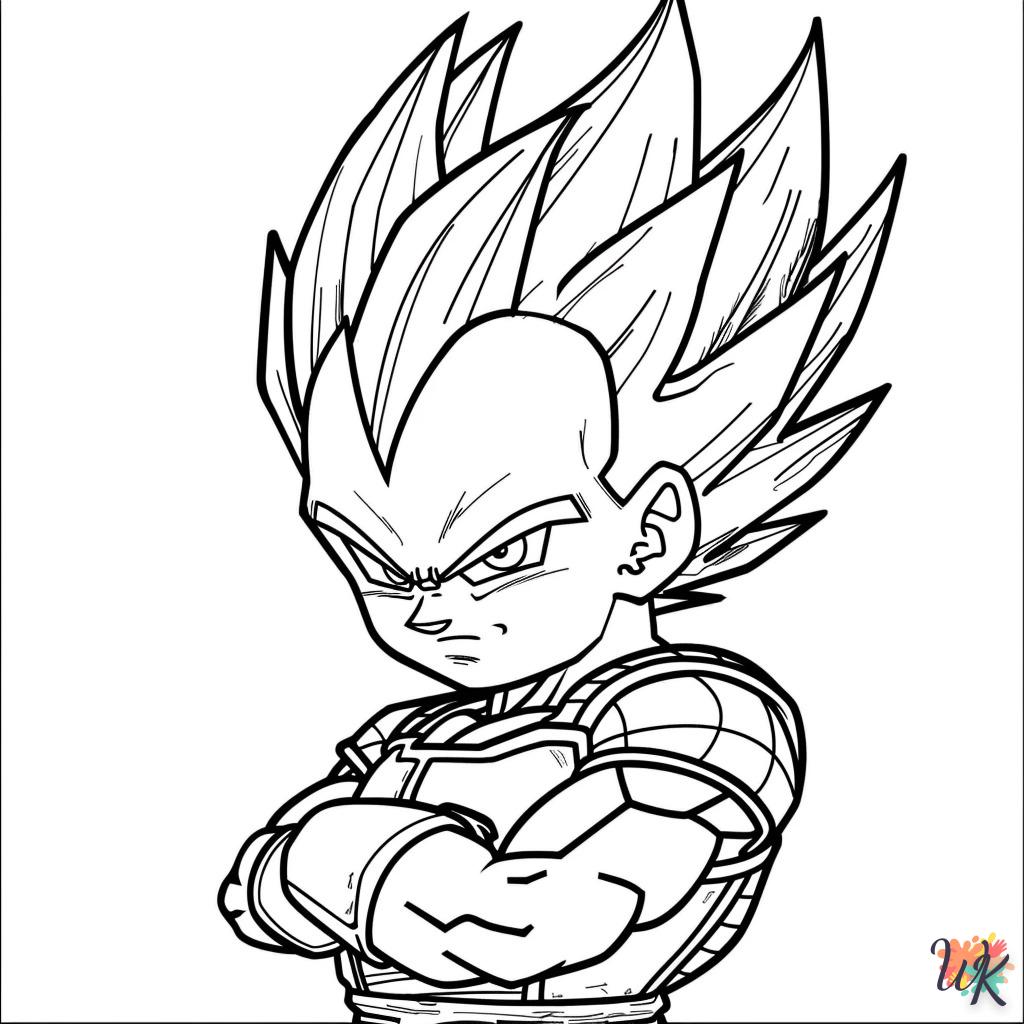 coloriage Vegeta  enfant à imprimer