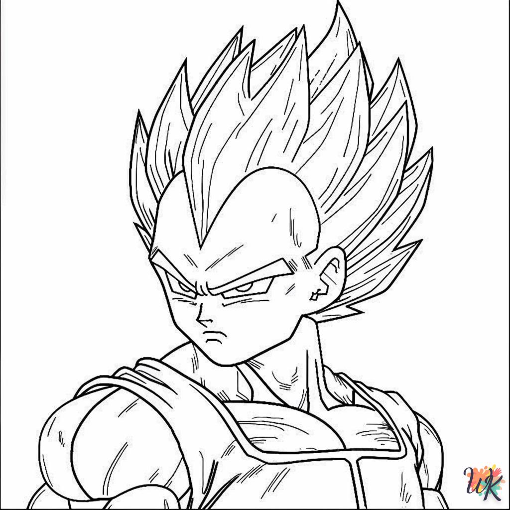 coloriage Vegeta  et apprentissage