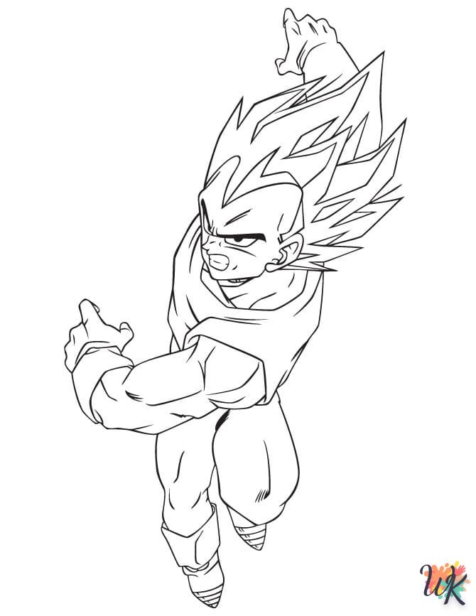 coloriage Vegeta  enfant à imprimer gratuit