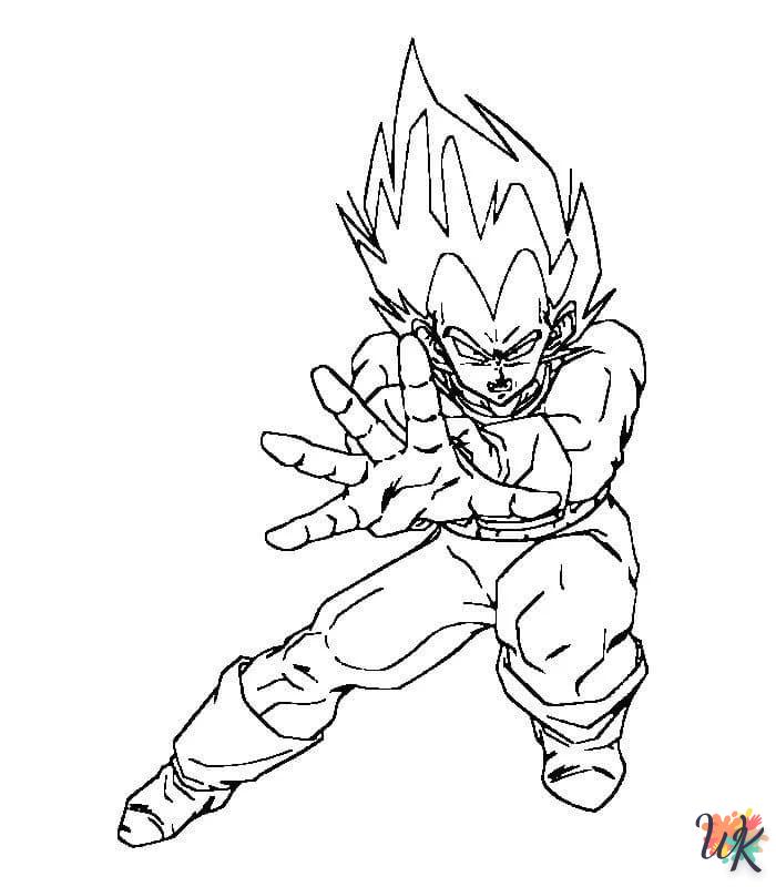 coloriage Vegeta  enfant à imprimer