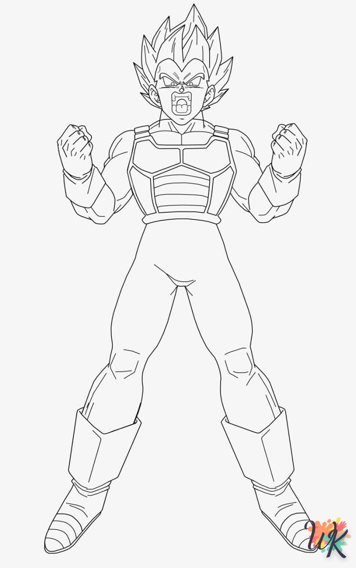 coloriage Vegeta  à imprimer pour enfant de 7 ans