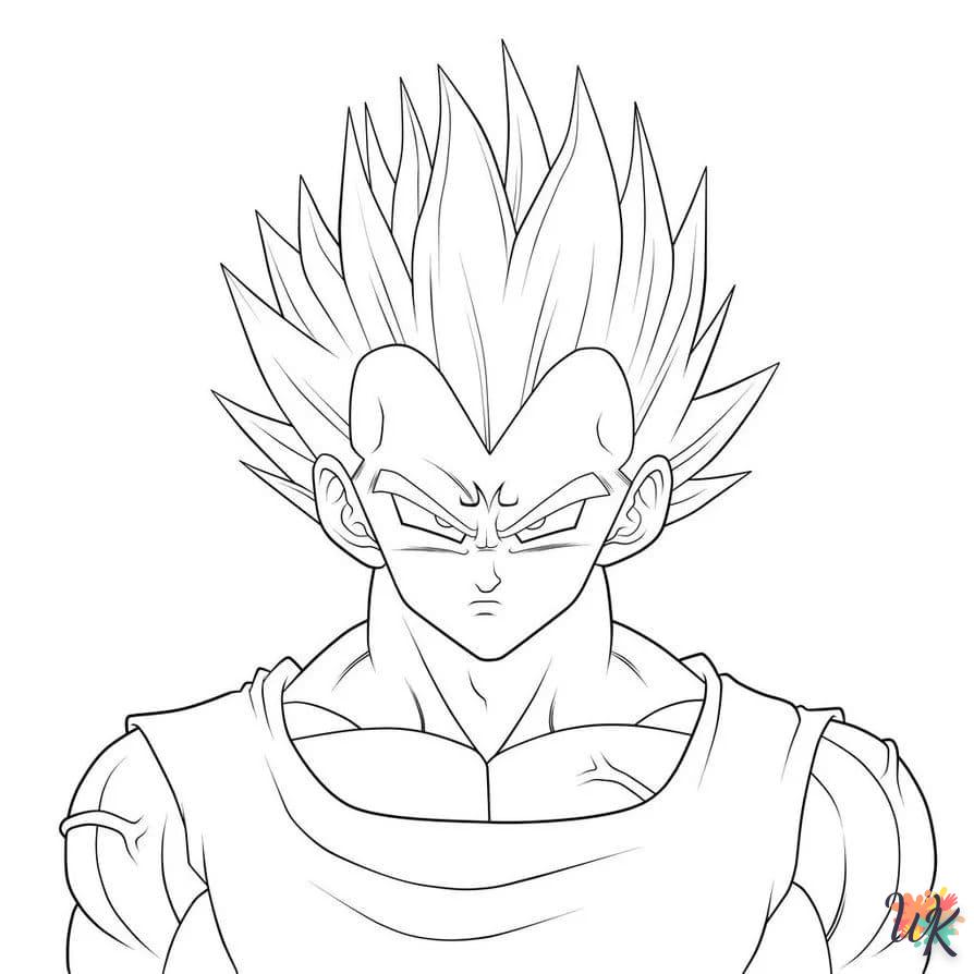 image de coloriage Vegeta  pour enfant