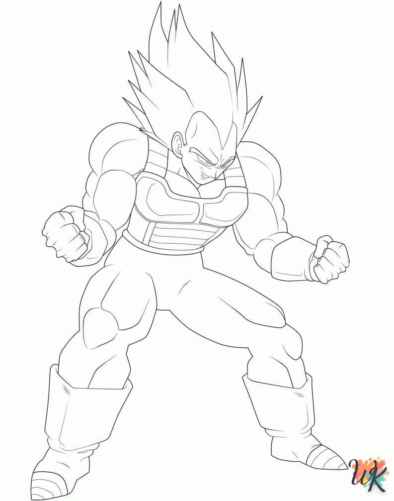 coloriage Vegeta  et decoupage