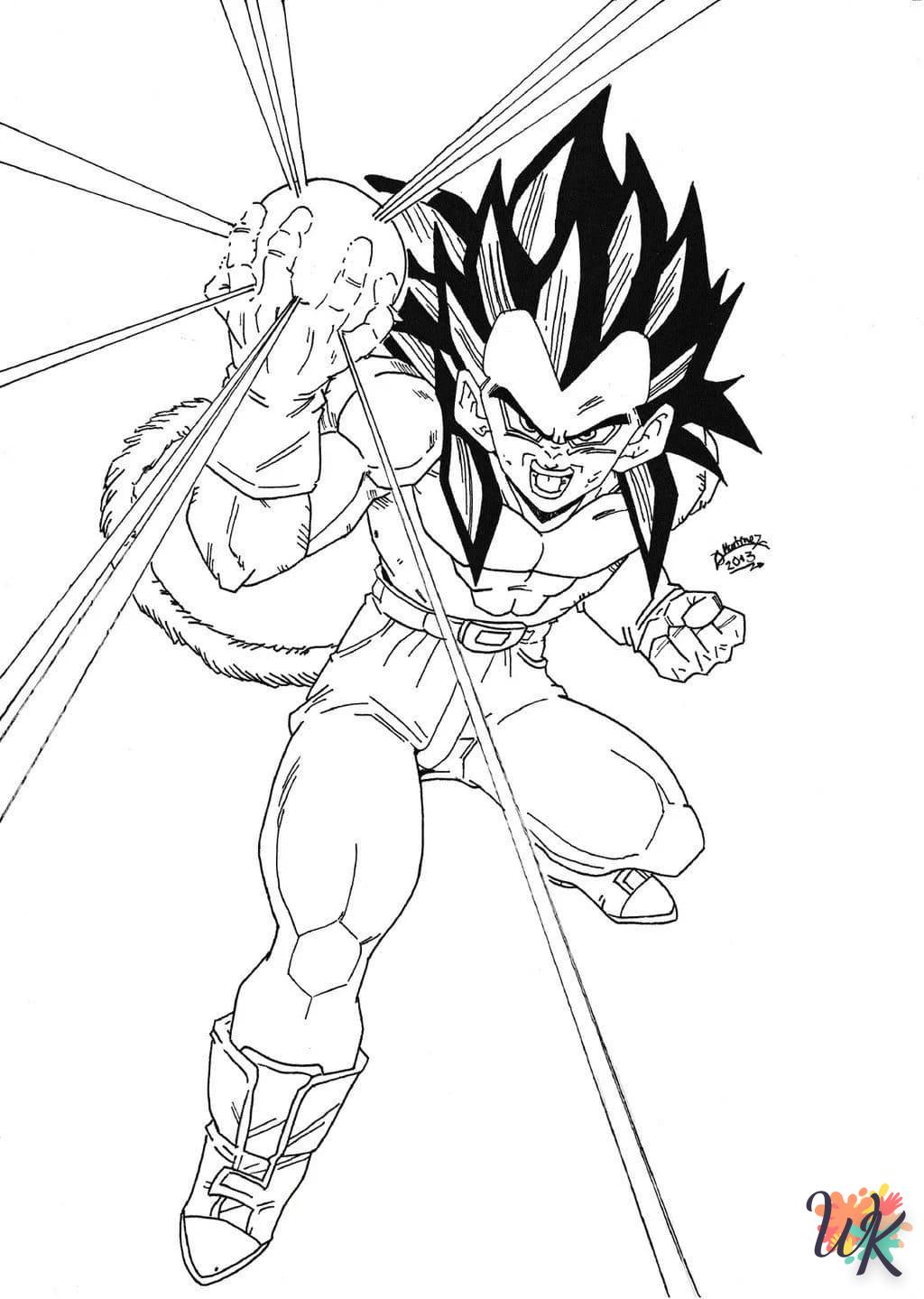 coloriage Vegeta  enfant 7 ans a imprimer