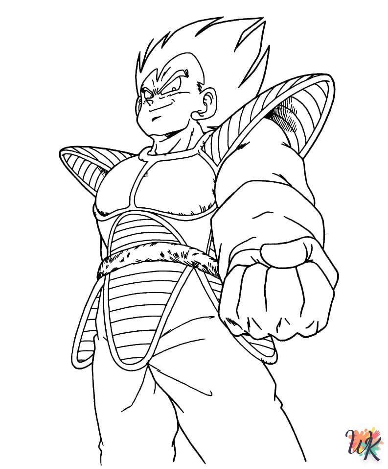 coloriage Vegeta  et apprentissage