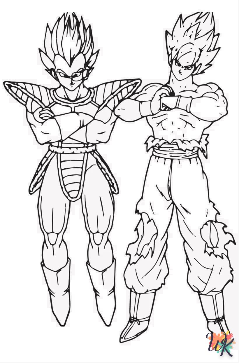 image de coloriage Vegeta  pour enfant