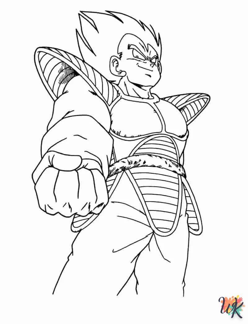 coloriage Vegeta  a imprimer pour enfant de 4 ans