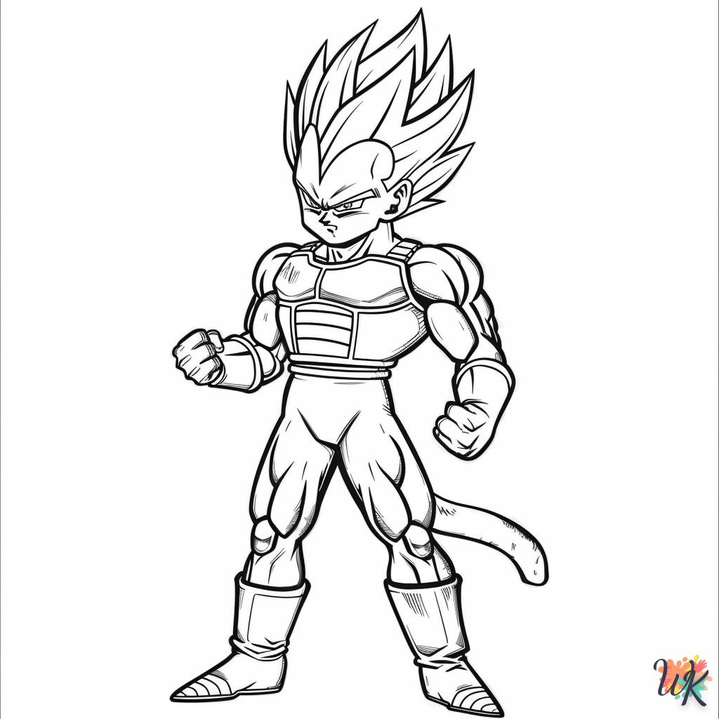 coloriage Vegeta  educatif pour enfant