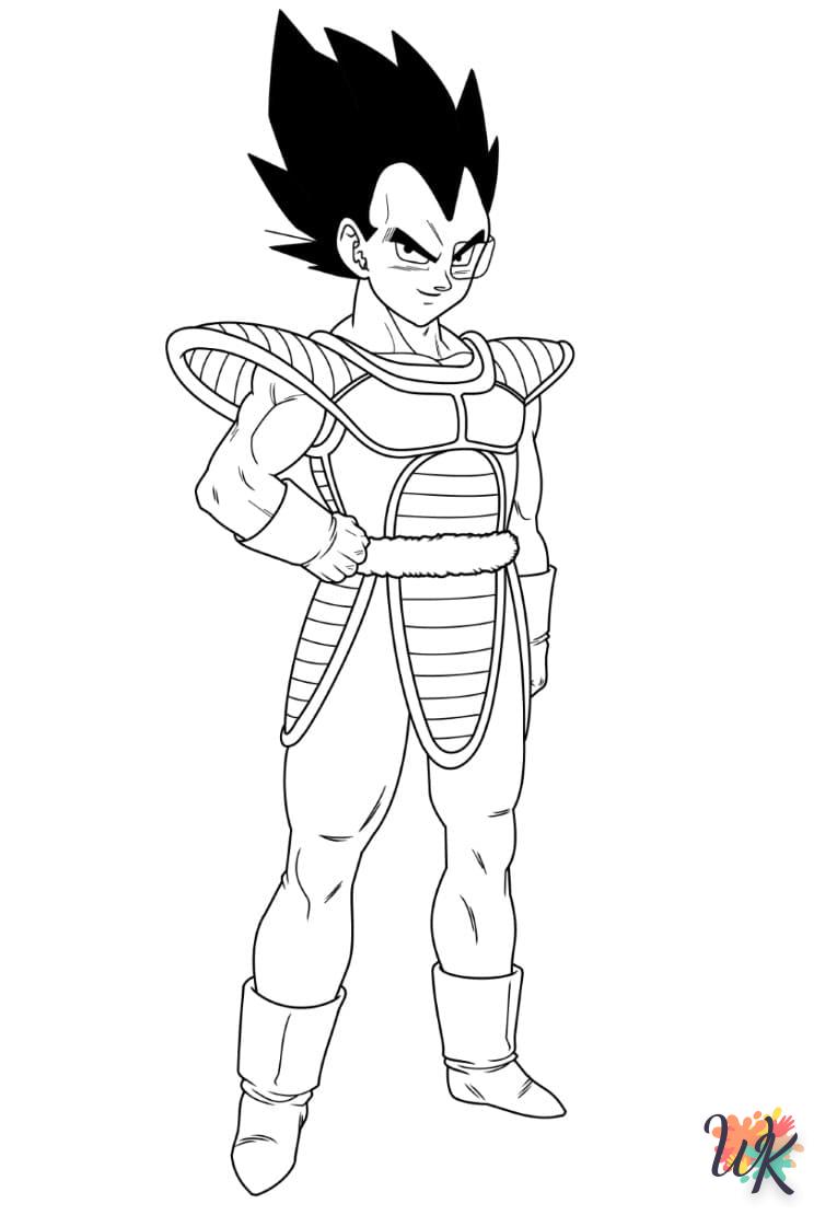 coloriage Vegeta  enfant 3 ans a imprimer