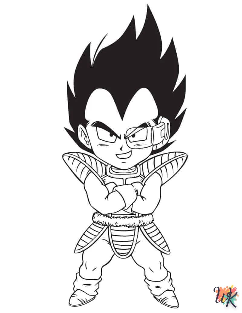 coloriage Vegeta  pour enfant de 3 ans