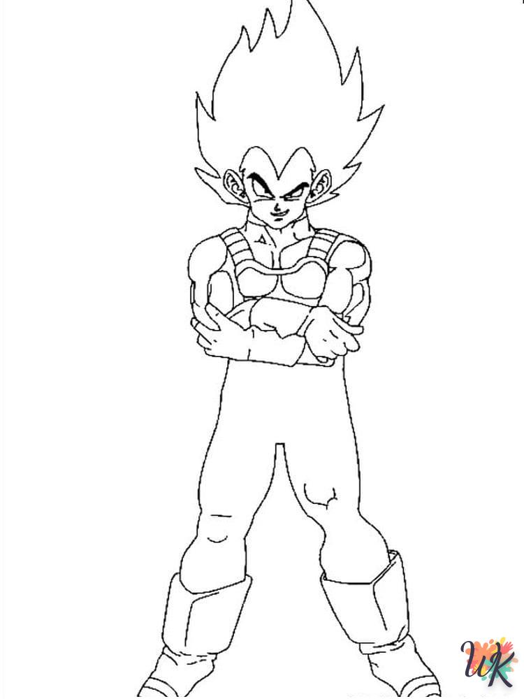 coloriage Vegeta  educatif pour enfant