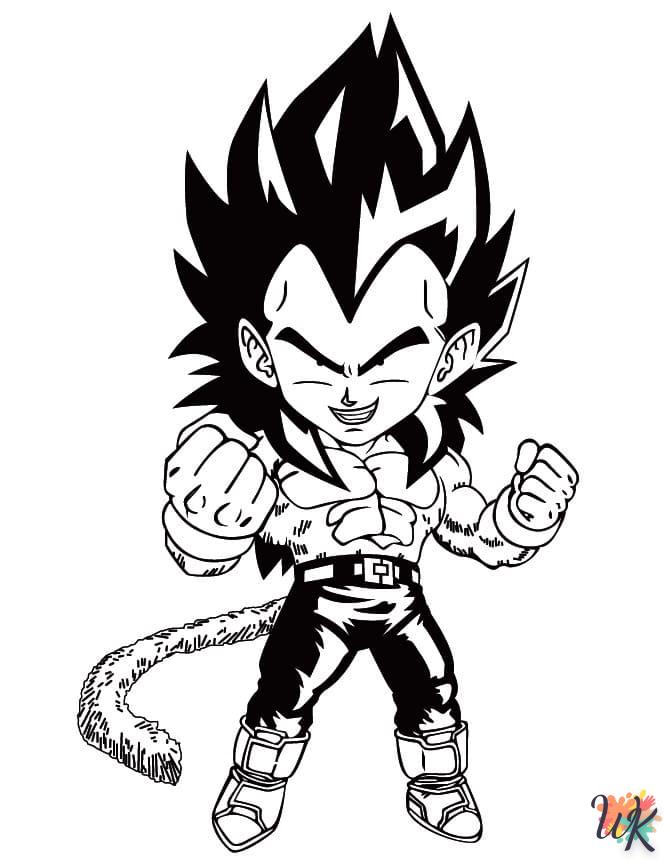 coloriage Vegeta  enfant 2 ans a imprimer