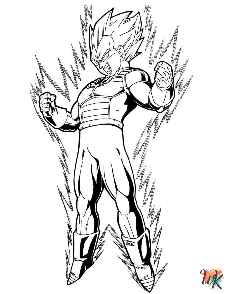 coloriage Vegeta  à imprimer pour enfant de 7 ans