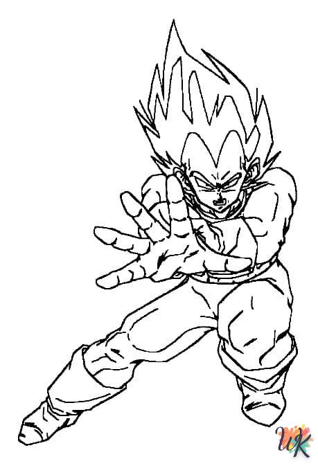 coloriage Vegeta  a imprimer enfant 6 ans