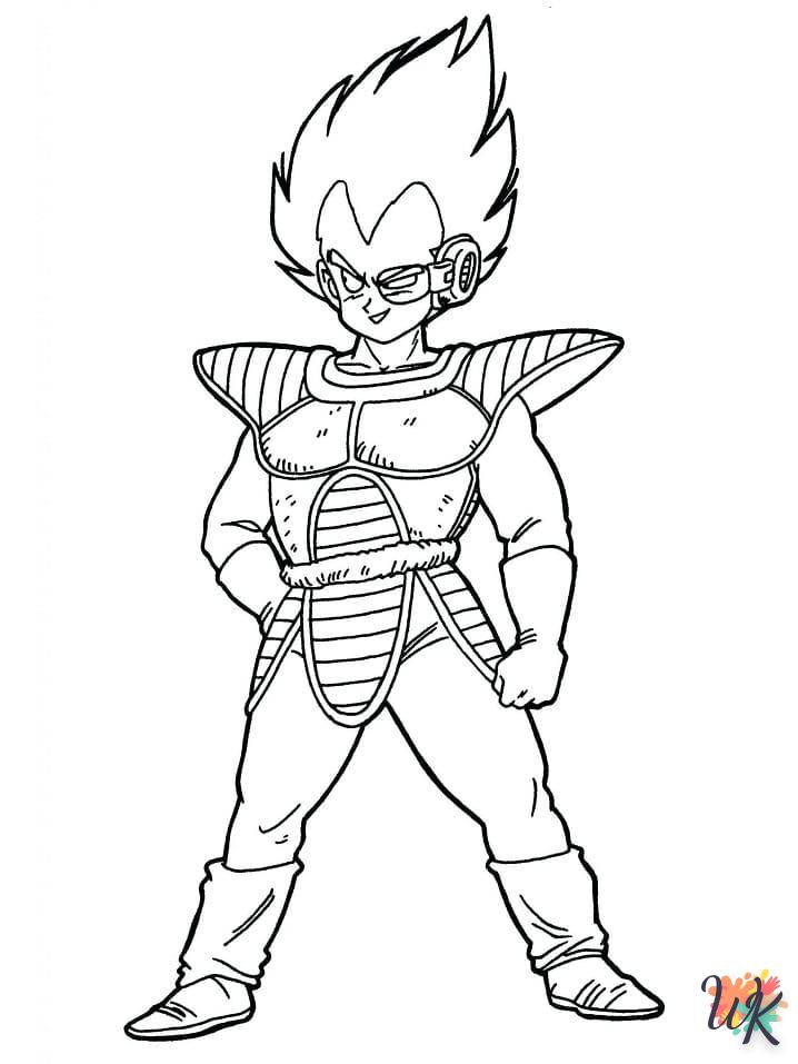 coloriage Vegeta  7 ans en ligne gratuit à imprimer