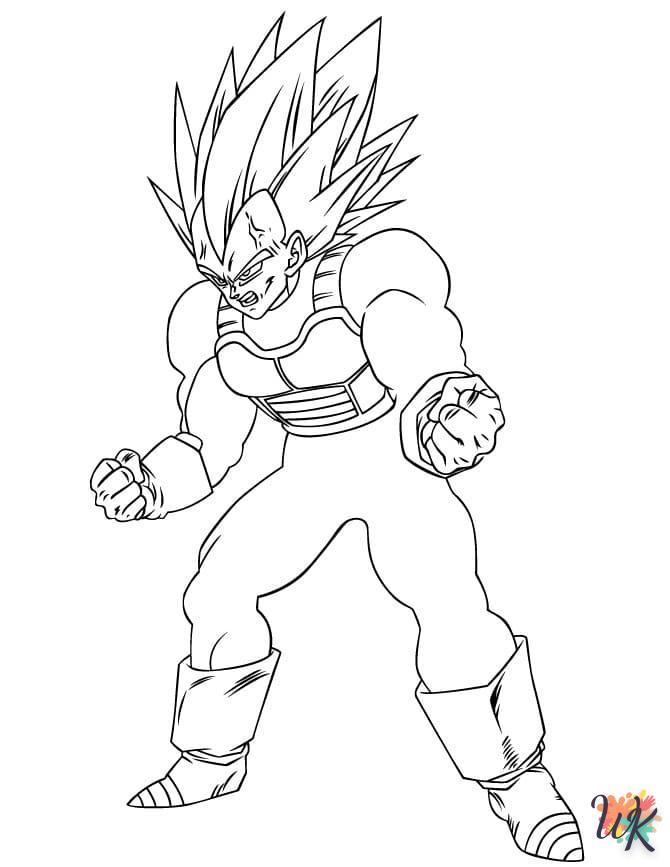 coloriage Vegeta  a imprimer enfant 6 ans