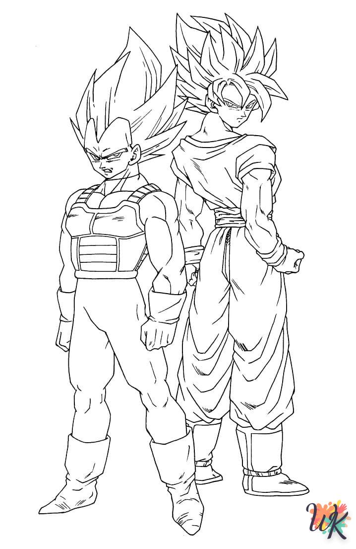 alphabet coloriage Vegeta  en ligne