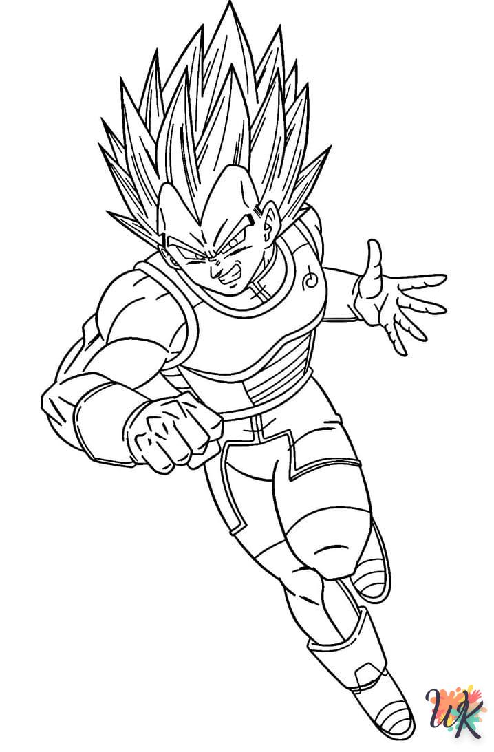 coloriage Vegeta  a imprimer enfant 5 ans