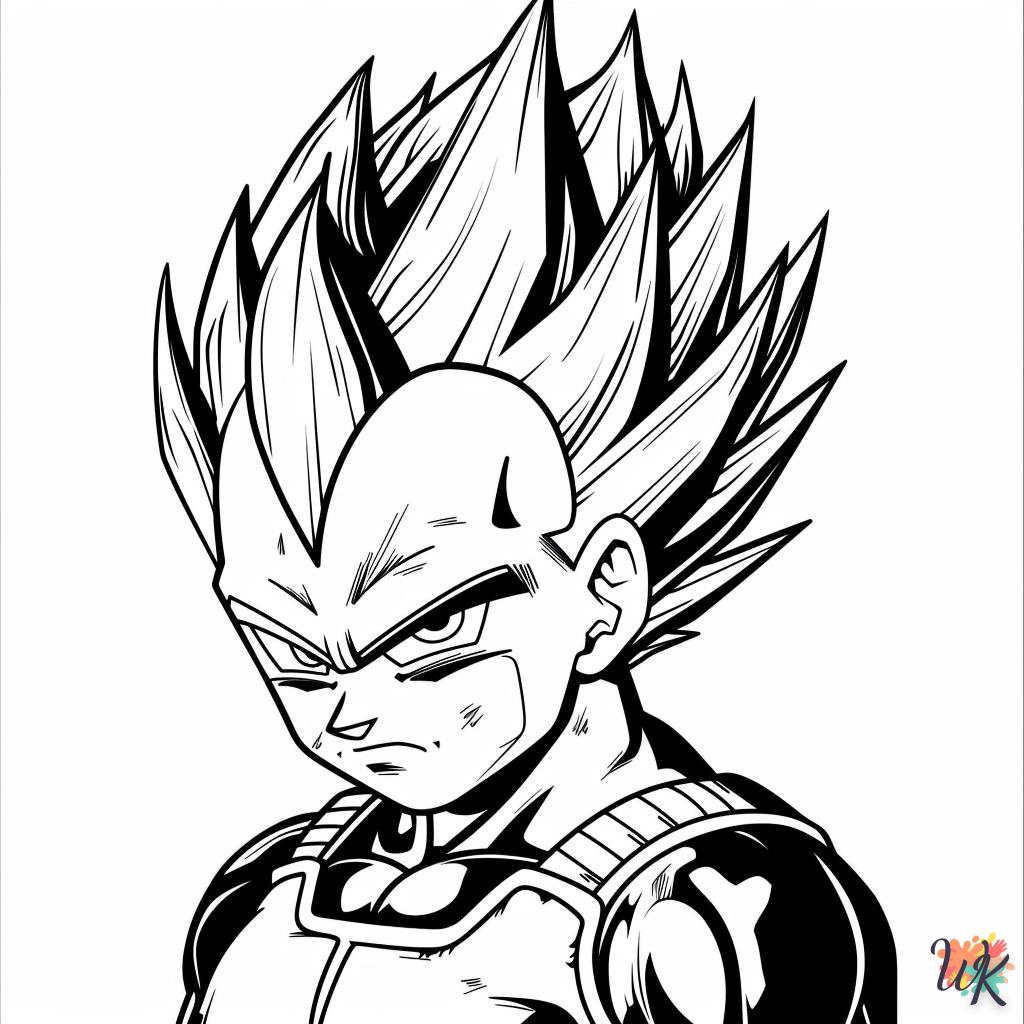 coloriage Vegeta  à imprimer pour enfant de 10 ans