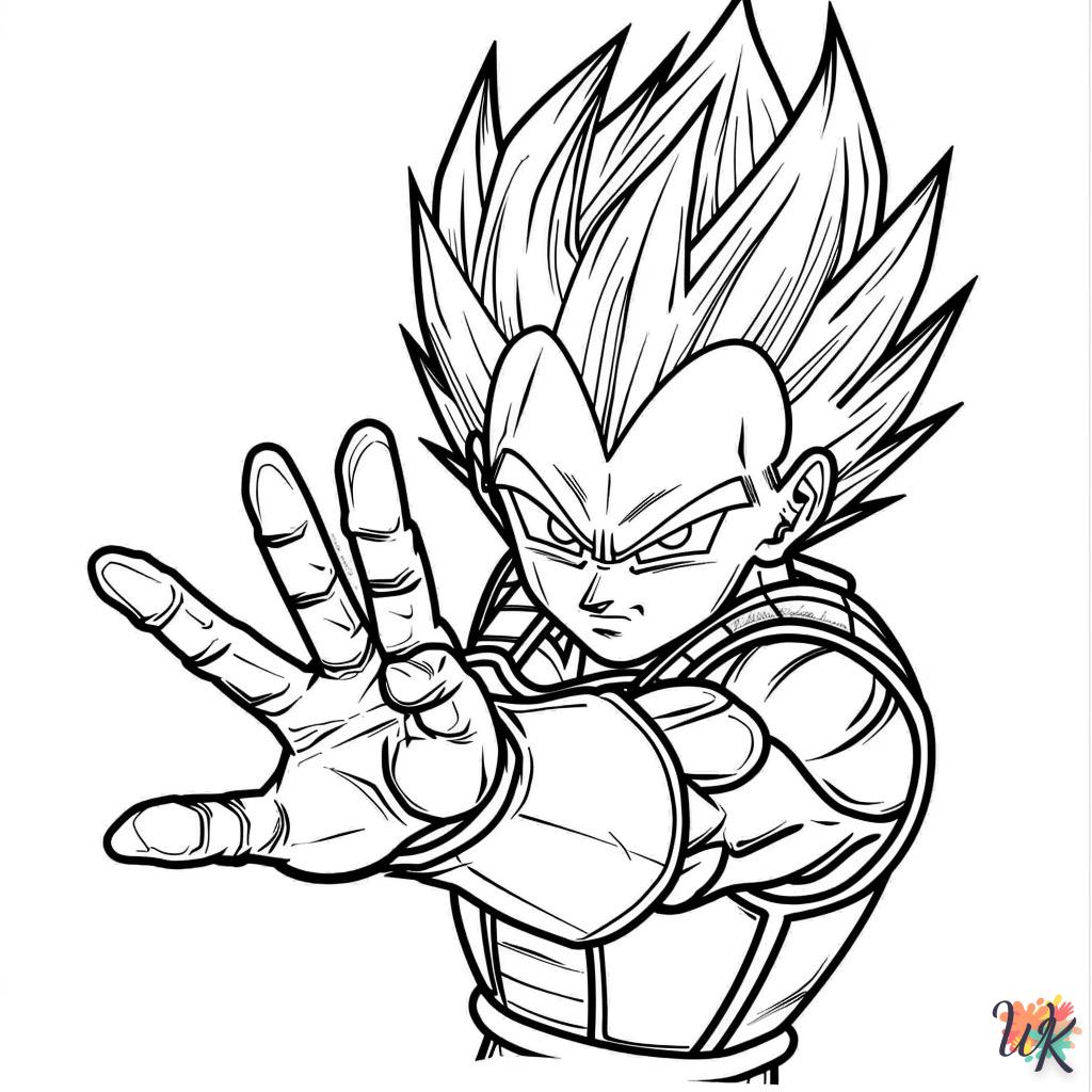 coloriage Vegeta  pour enfants à imprimer