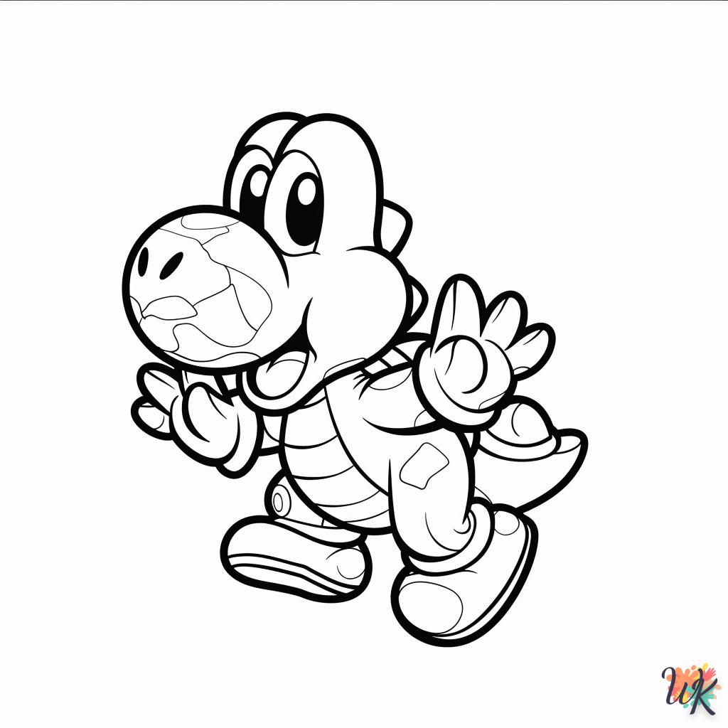 coloriage Yoshi  enfant à imprimer