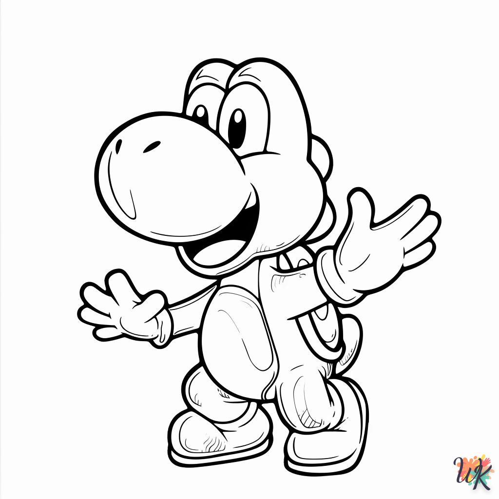 coloriage Yoshi  7 ans en ligne gratuit à imprimer