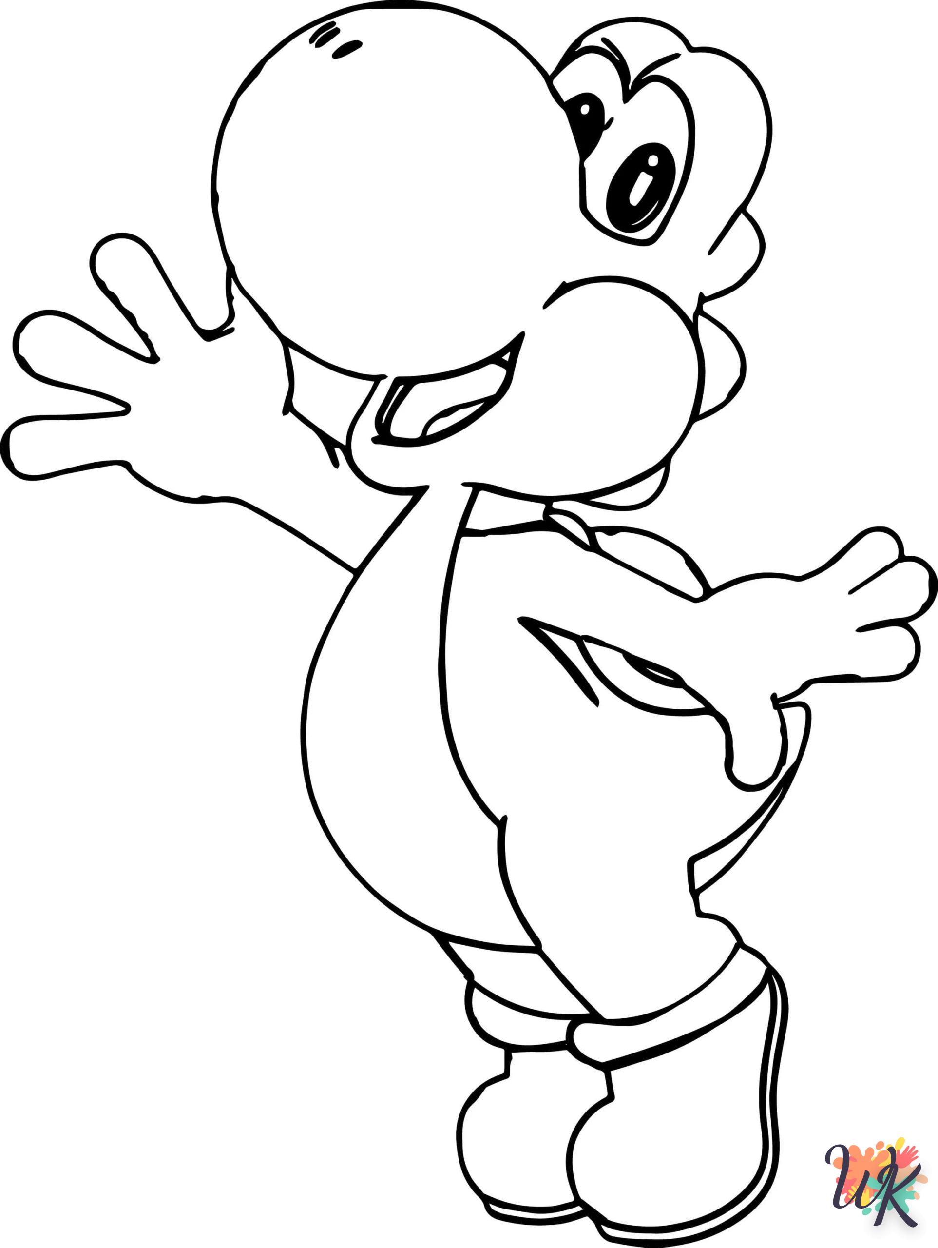 coloriage Yoshi  pour enfants a imprimer gratuit