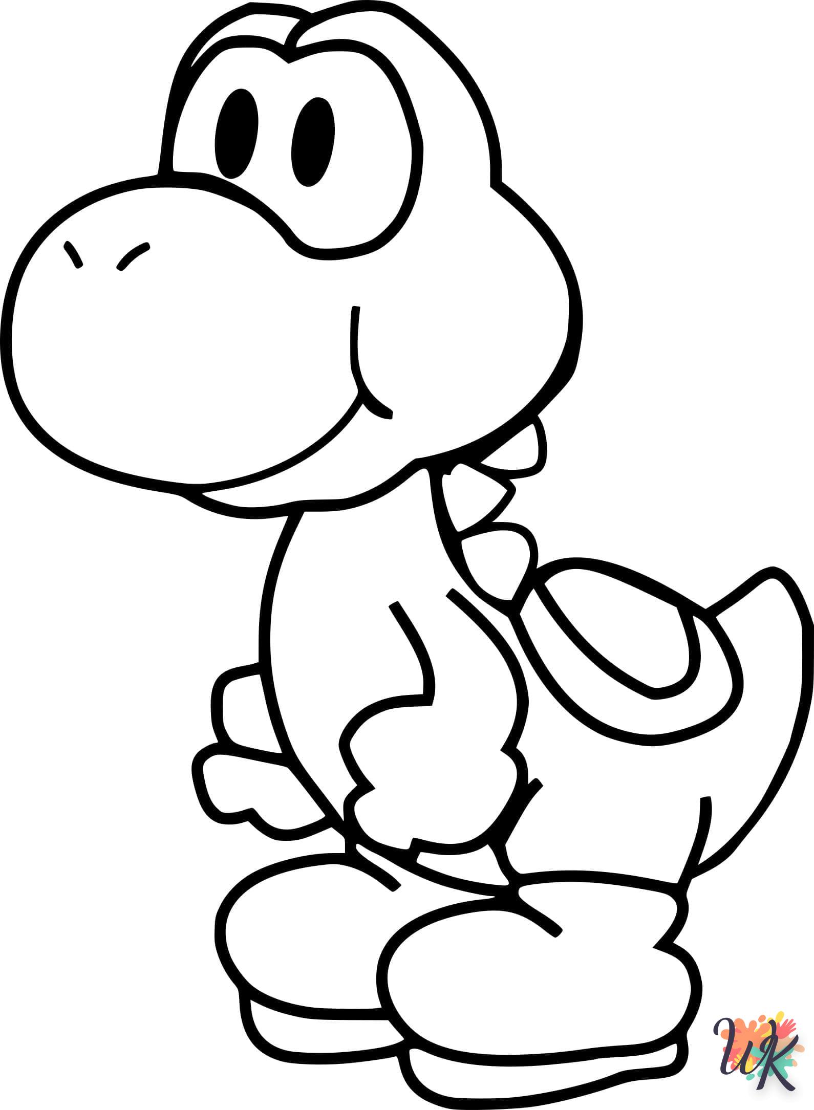 coloriage Yoshi  pour enfants a imprimer gratuit