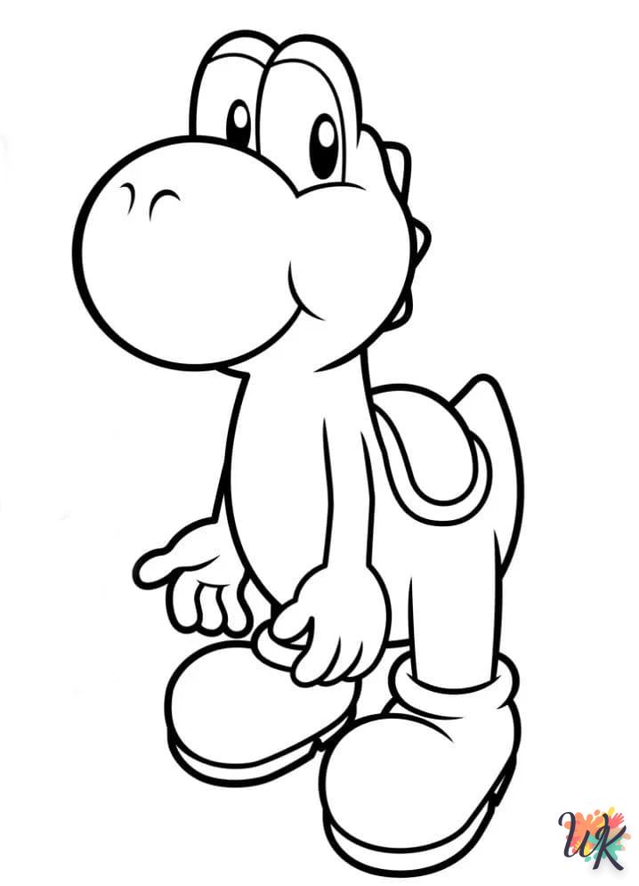 coloriage Yoshi  pour enfants à imprimer