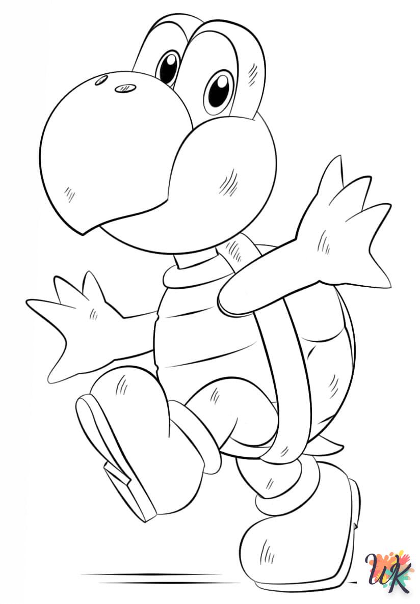 coloriage Yoshi  pour enfants a imprimer gratuit