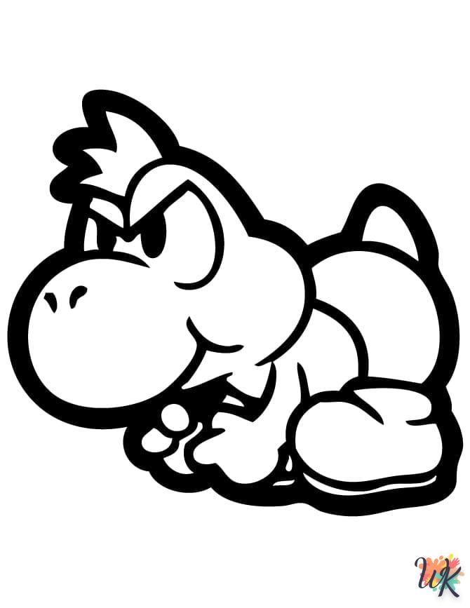 coloriage Yoshi  pour bebe a imprimer