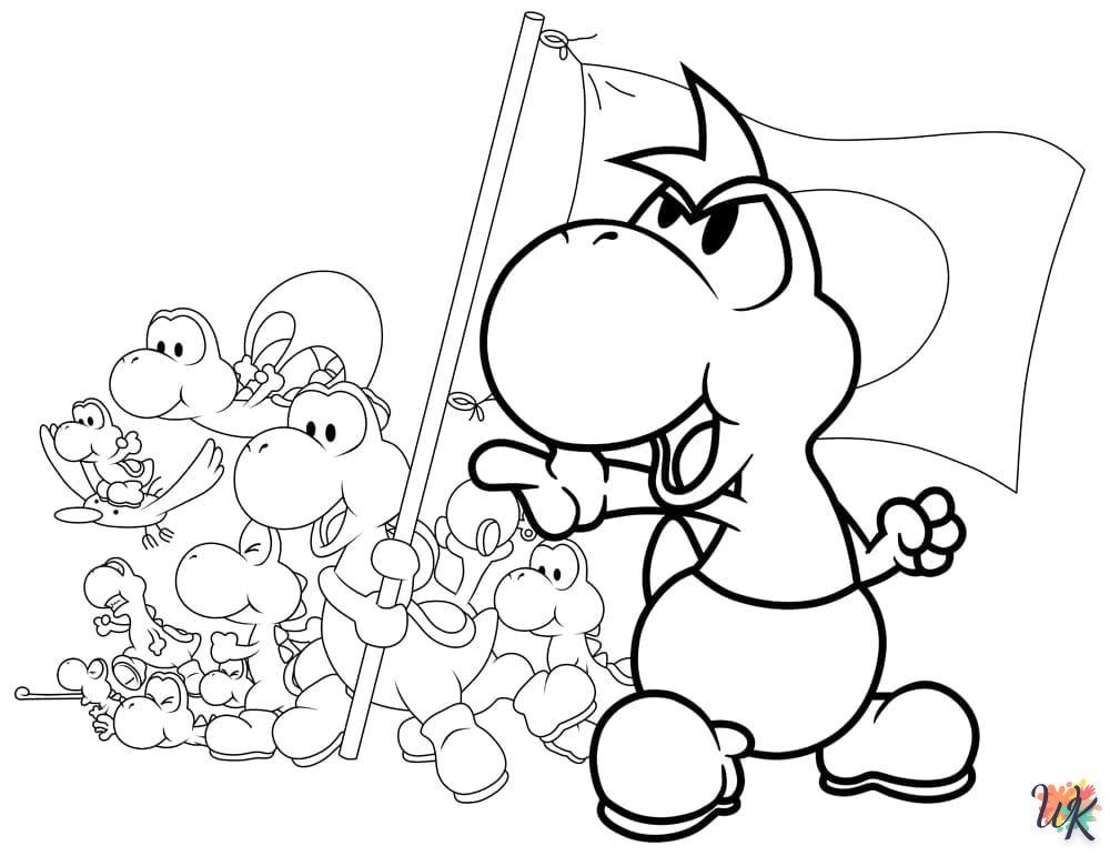 coloriage Yoshi  pour enfants à imprimer