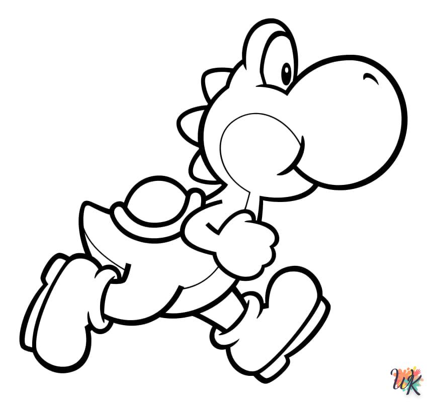 coloriage Yoshi  educatif pour enfant