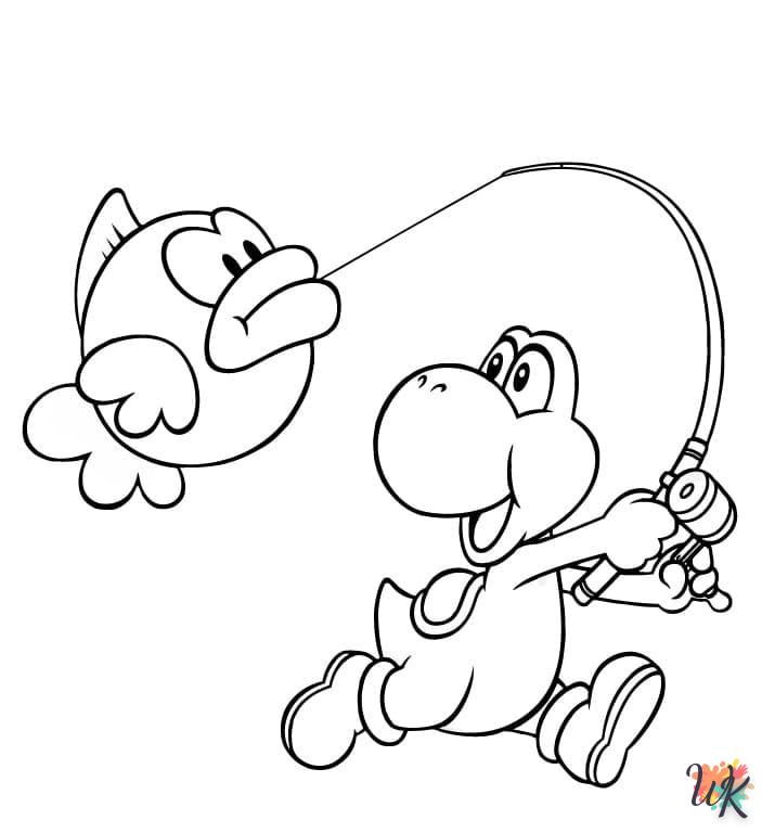 coloriage Yoshi  enfant 5 ans à imprimer