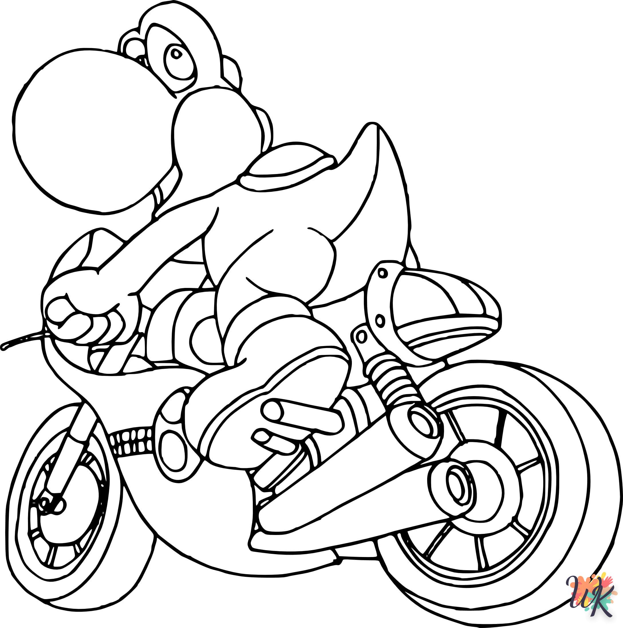 coloriage Yoshi  a imprimer pour enfant de 4 ans