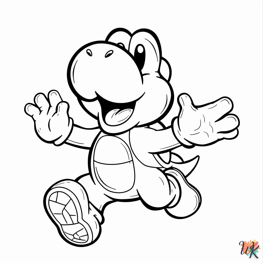 coloriage Yoshi  enfant à imprimer