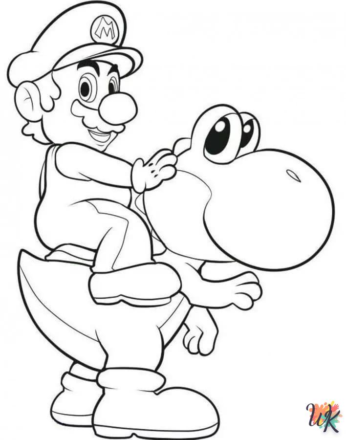 coloriage Yoshi  à imprimer gratuitement